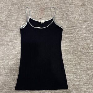 NWT PH8 black tank top with silver trim. Size medium.
